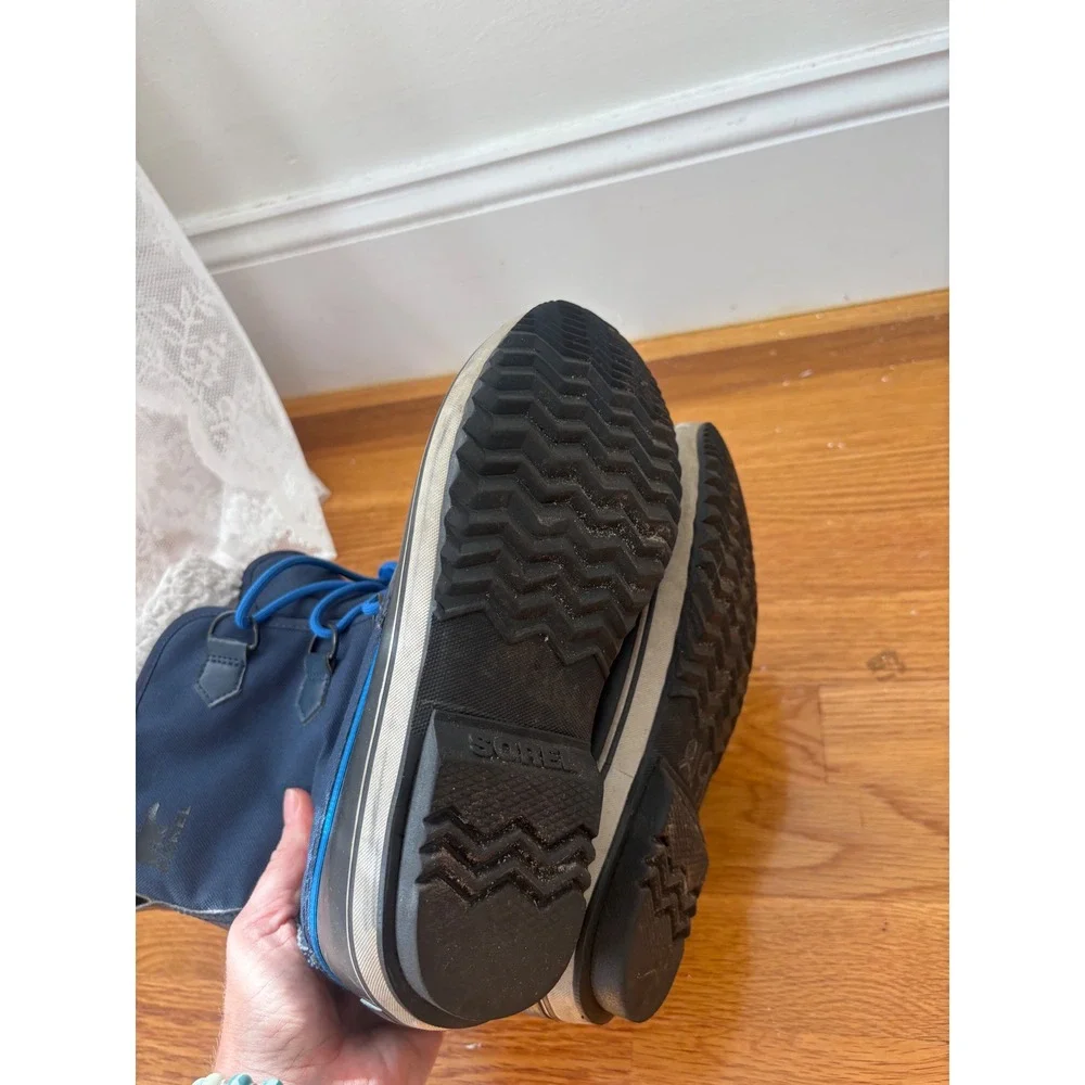 Sorel Yoot Pac Nylon Waterproof Winter Snow Boots Navy Blue NY1962-465 Size 6